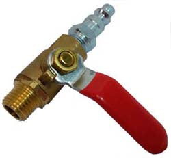Válvula de cierre con rosca NPT de 1/4"